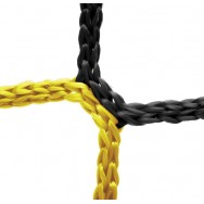 Plasă de poartă neagră-galbenă 7,32 x 2,44 m, PP 4 mm, 200/200 – Profesională | Profiteam Sport